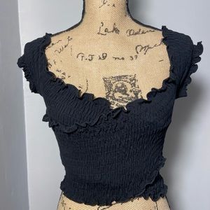 Free People Women’s Smock Criss Cross Crop Top (M)